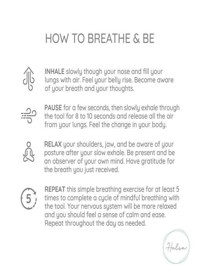 Halsa Stress Relief Breathing Bracelet, Cuff | Mindfulness Tool for Breathwork, Meditation, Relaxing, Calm and Stress Reduction. Slow Exhale. Premium Stainless Steel, Silent Design for Men and Women. - Image 5